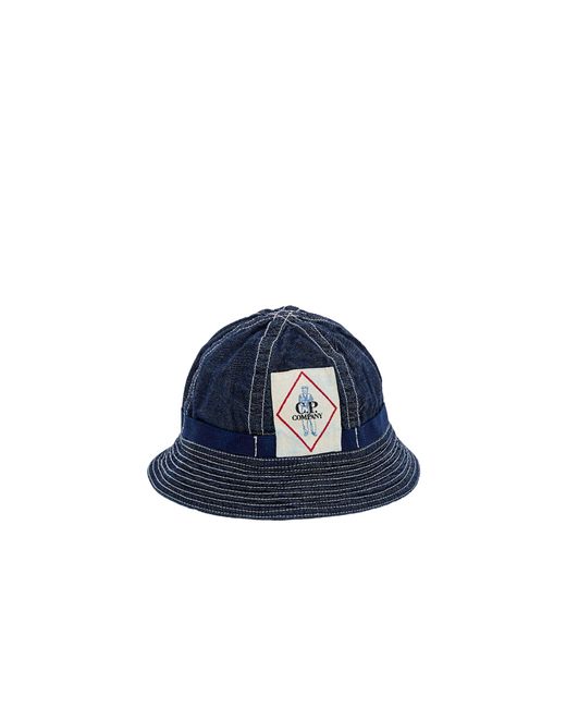C P Company Blue 3 1 Denim Hat for men