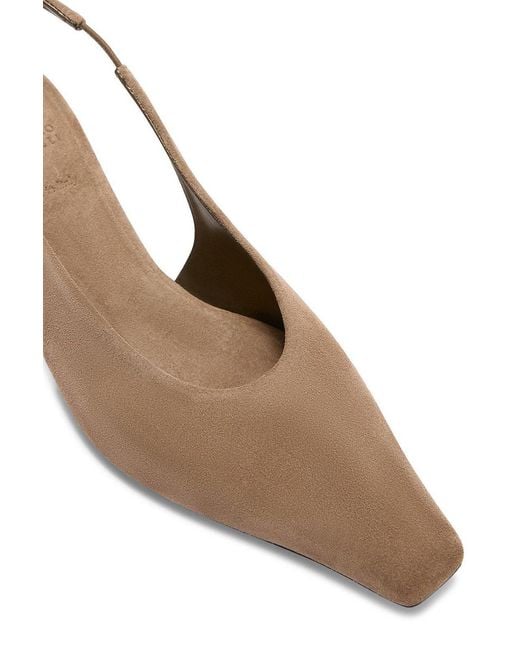 Brunello Cucinelli Brown Slingback Heeled Pumps
