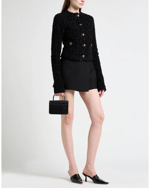 Balenciaga Black Metallic Tweed Coat