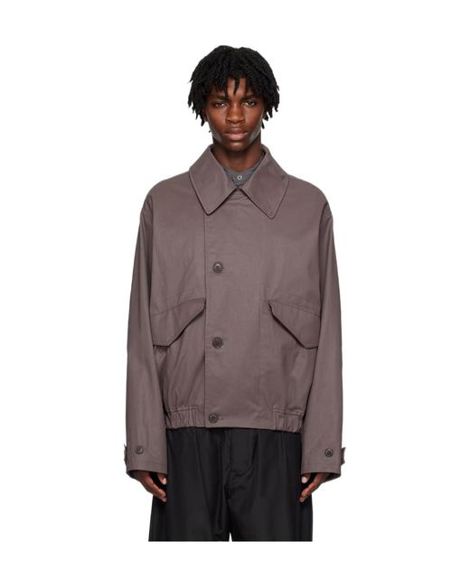 Lemaire Black Oversized-Collar Bomber Jacket for men