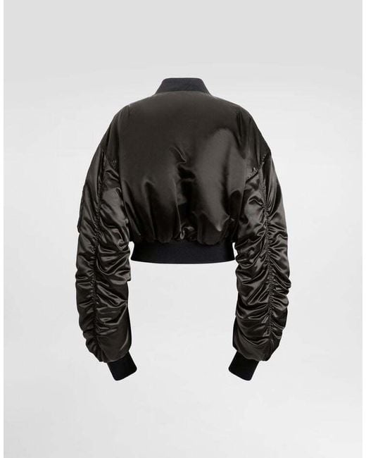 Dolce & Gabbana Black Nylon Canvas Over Jacket