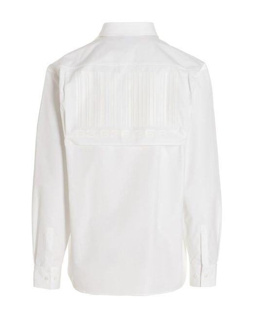VTMNTS White Flap-Detailed Buttoned Shirt for men