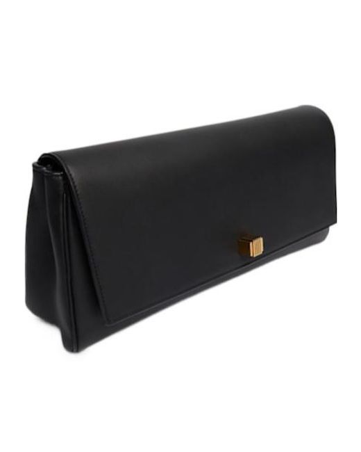 Khaite Black Lori Leather Shoulder Bag