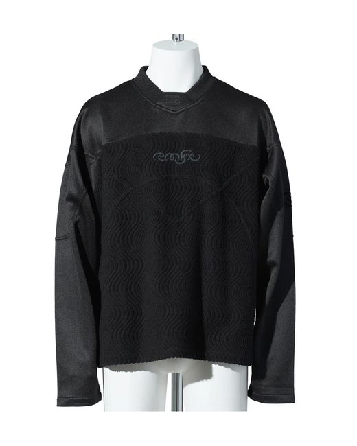 NAMESAKE Black Wave Panel Sweatshirt for men