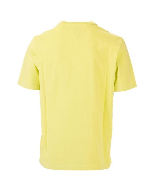 Bottega Veneta Yellow Short-Sleeve Cotton T-Shirt for men