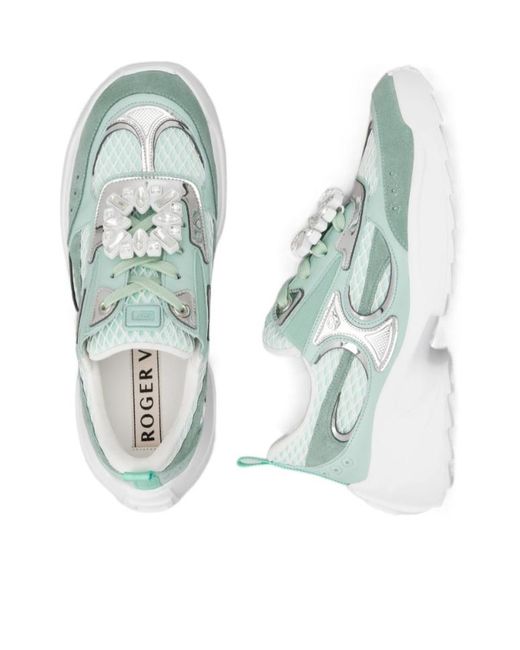 Roger Vivier Green Viv' O The Run Sneakers
