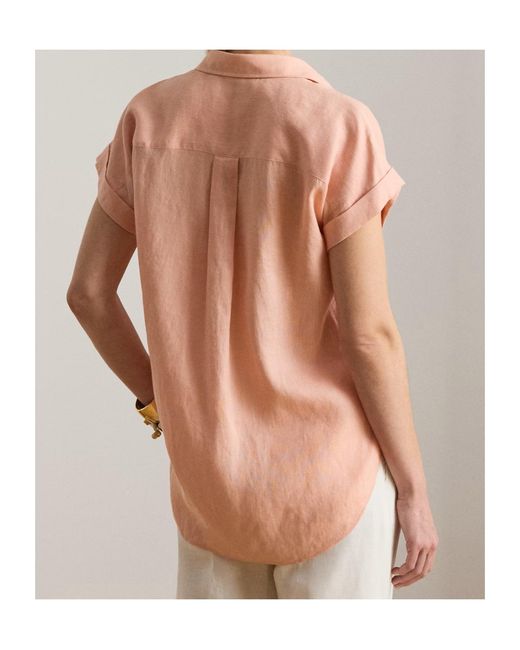 Ralph Lauren Pink Lauren Short Sleeve Buttoned Shirt
