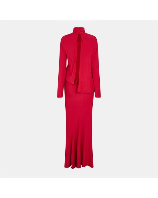 Magda Butrym Red Long Maxi Dress