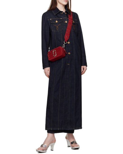 Marc Jacobs Red The Snapshot Embellished Shoulder Bag