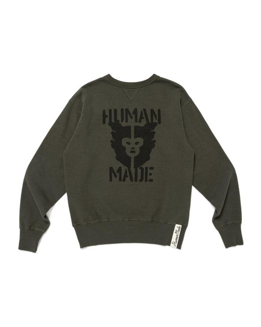 Human Made Green Long Sleeve Sweatshirt for men