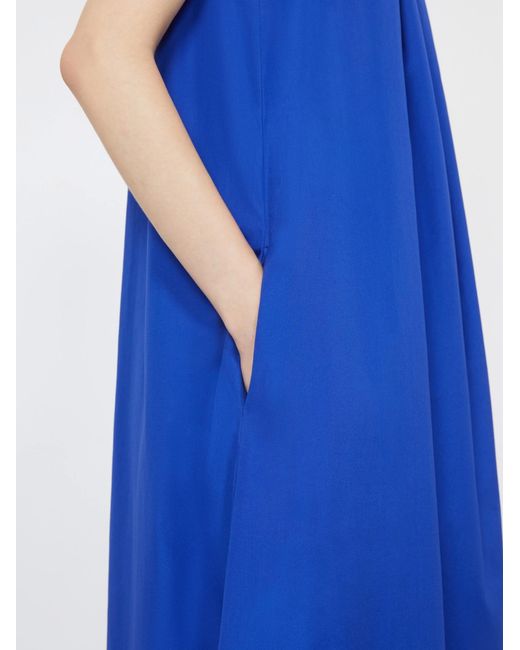 Max Mara Blue Cotton Poplin Dress