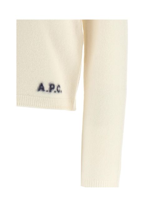 A.P.C. Natural Mila Button-Up Knitted Cardigan