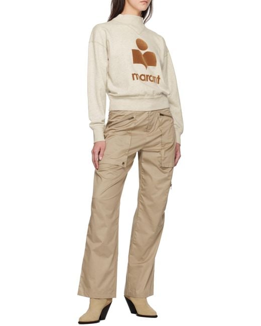 Isabel Marant White Isabel Marant Étoile Moby High Neck Logo Sweatshirt