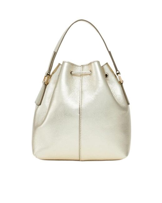 Ferragamo White Multipocket Bucket Bag