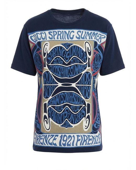 Gucci Blue Short-Sleeved T-Shirt