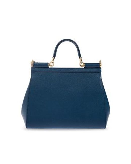 Dolce & Gabbana Blue Medium Sicily Tote Bag