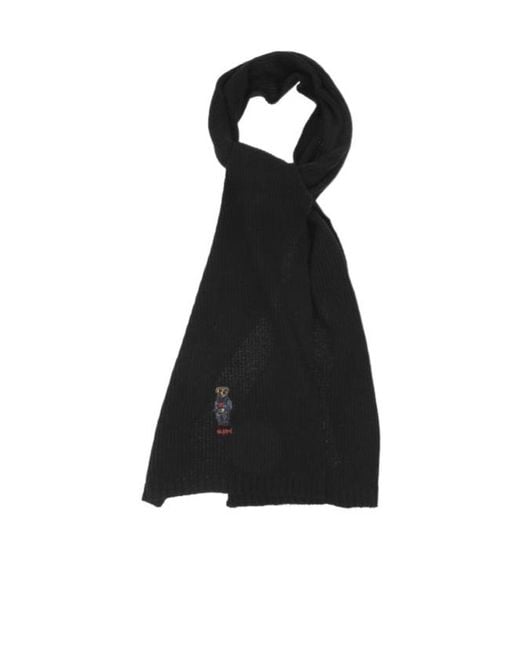Polo Ralph Lauren Black Bear Pattern Scarf for men