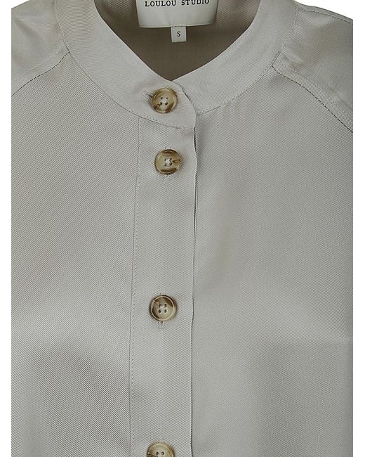 Loulou de Saison Gray Button-Front Dress