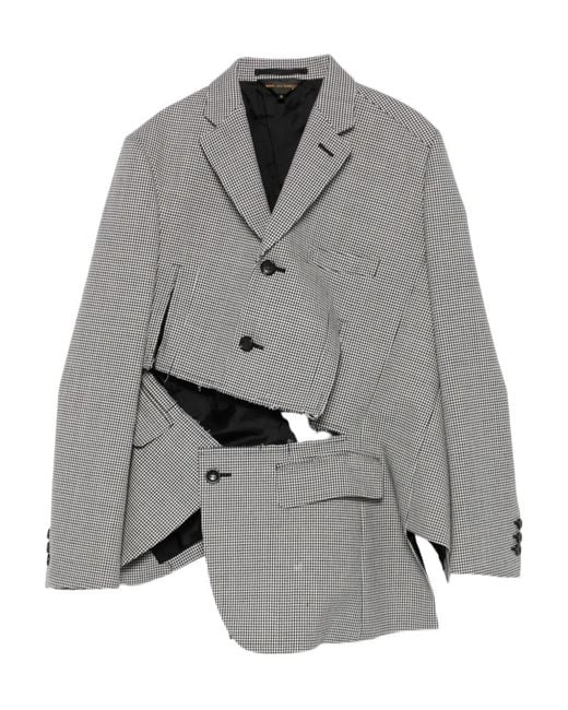 Comme des Garçons Gray Houndstooth Cut-Out Jacket