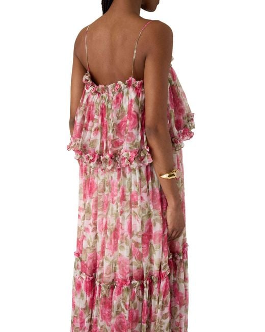 Chloé Red Printed Maxi Dress