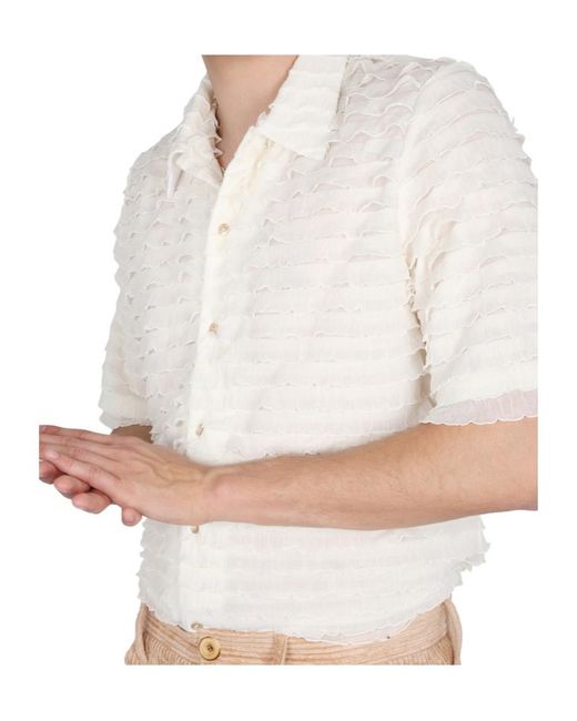 Séfr White Séfr Noam Textured Button-Up Shirt for men