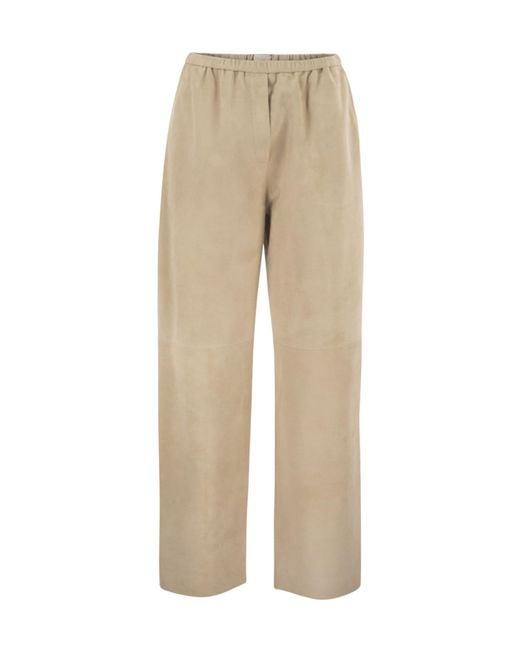 Antonelli Natural Trousers With Elasticated Waist