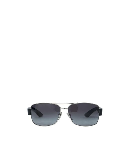 Prada Linea Rossa Blue Logo Motif Sunglasses for men