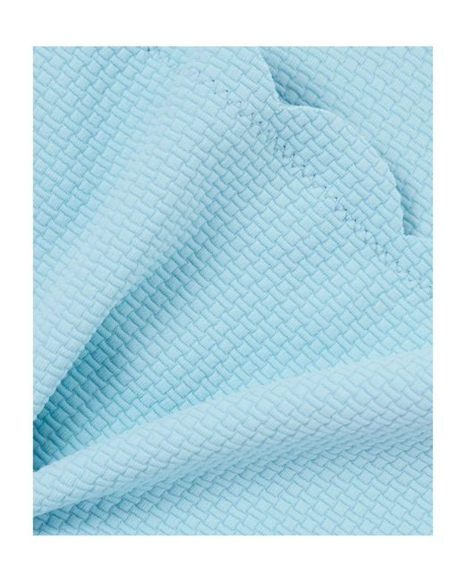 Marysia Swim Blue Scalloped Seersucker Bikini Briefs