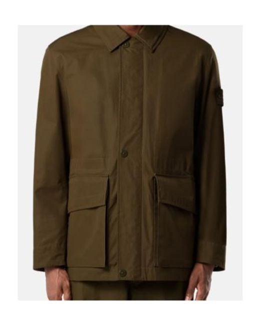 Stone Island Green Windproof And Breathable Coach Jacket for men