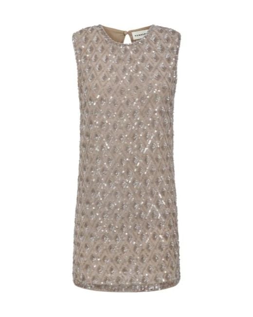 P.A.R.O.S.H. Brown Sequined Mini Dress
