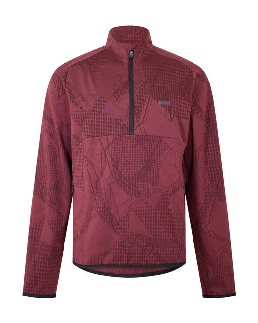 Boss Red Standcollar Halfzip Jacket for men