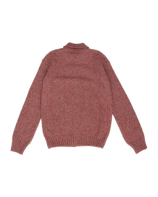 Magda Butrym Red Long-Sleeved Knitted Cardigan