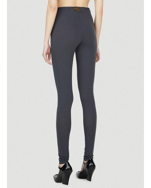 Raf Simons Blue Elasticated Waist Slim-Cut Stretch Leggings