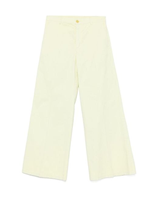 Forte_forte White Belt Loops Slacks
