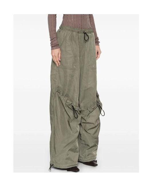 The Attico Green The Oversized Long Pants