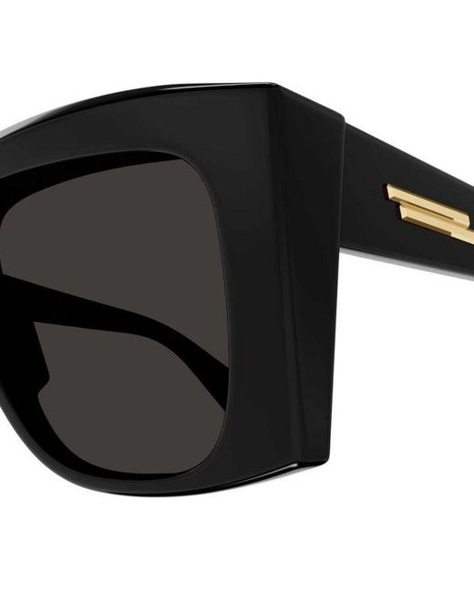 Bottega Veneta Black Eyewear Square Frame Sunglasses