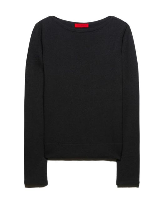 MAX&Co. Black Boat-Neck Jumper