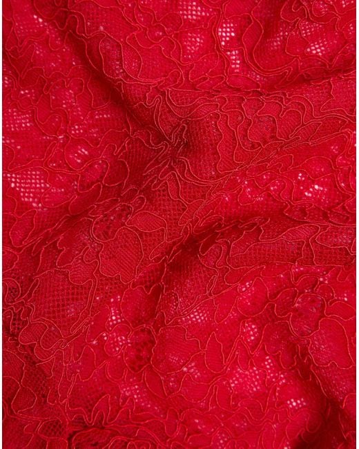 Valentino Red Flower Lace Tights