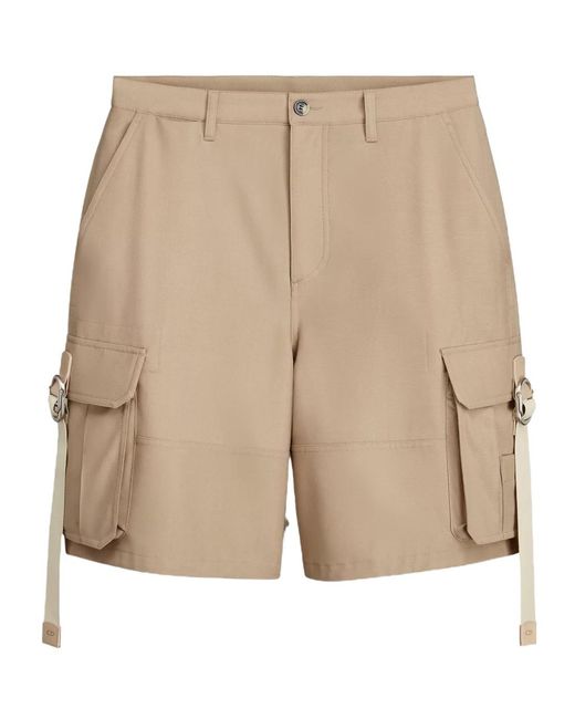 Dior Natural Cargo Shorts for men