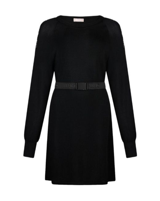 Liu Jo Black Cut-Out Mini Dress