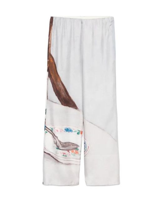 Nanushka White Milon Flared Trousers
