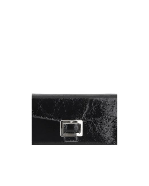 Roger Vivier White Belle Vivier Chain Wallet