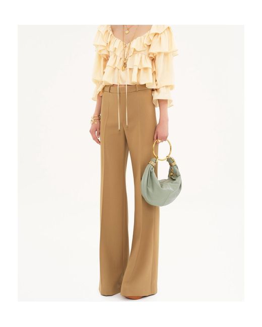 Chloé Natural Chloé Flared Tailored Trousers