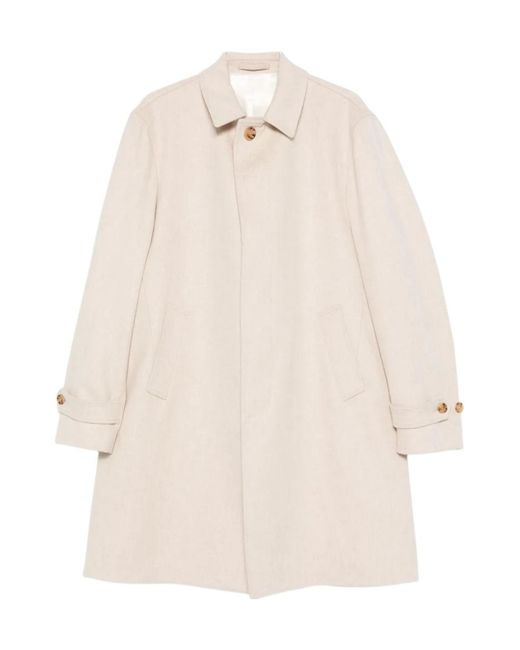 Lardini Natural Virgin-Wool Coat for men