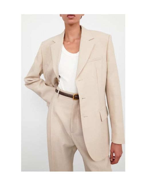 Wardrobe NYC Natural Wool Blazer