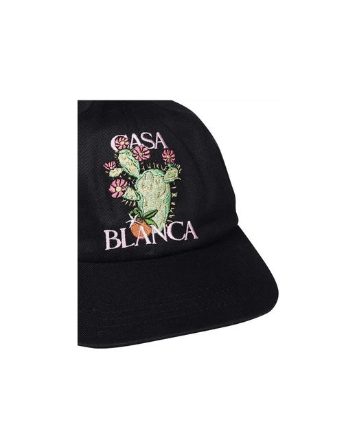 Casablanca Black Logo Baseball Cap for men