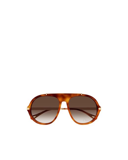 Chloé Multicolor Chloé Eyewear Pilot Frame Sunglasses