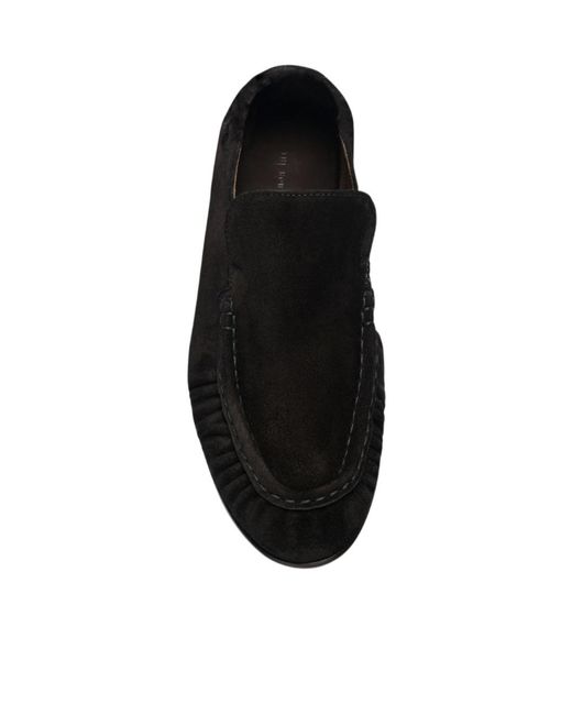 The Row Black Soft Two Suede Loafers for men