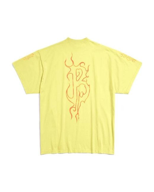 Balenciaga Oversized Darkwave T-Shirt in Yellow for Men | Lyst
