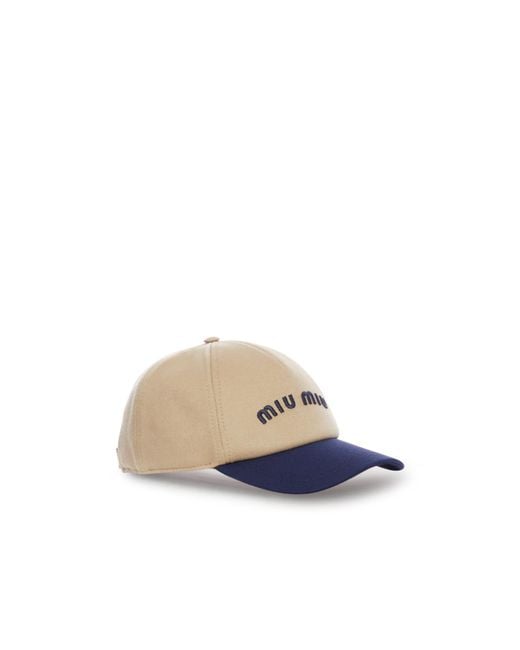 Miu Miu Blue Drill Baseball Cap